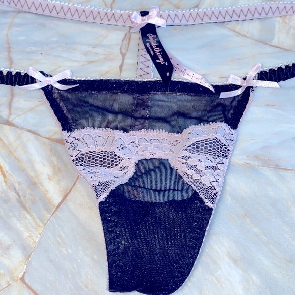 “Sexy little things” VS Very Sexy G-String Thong Panty Lace Mesh Rare Small - Picture 4 of 9